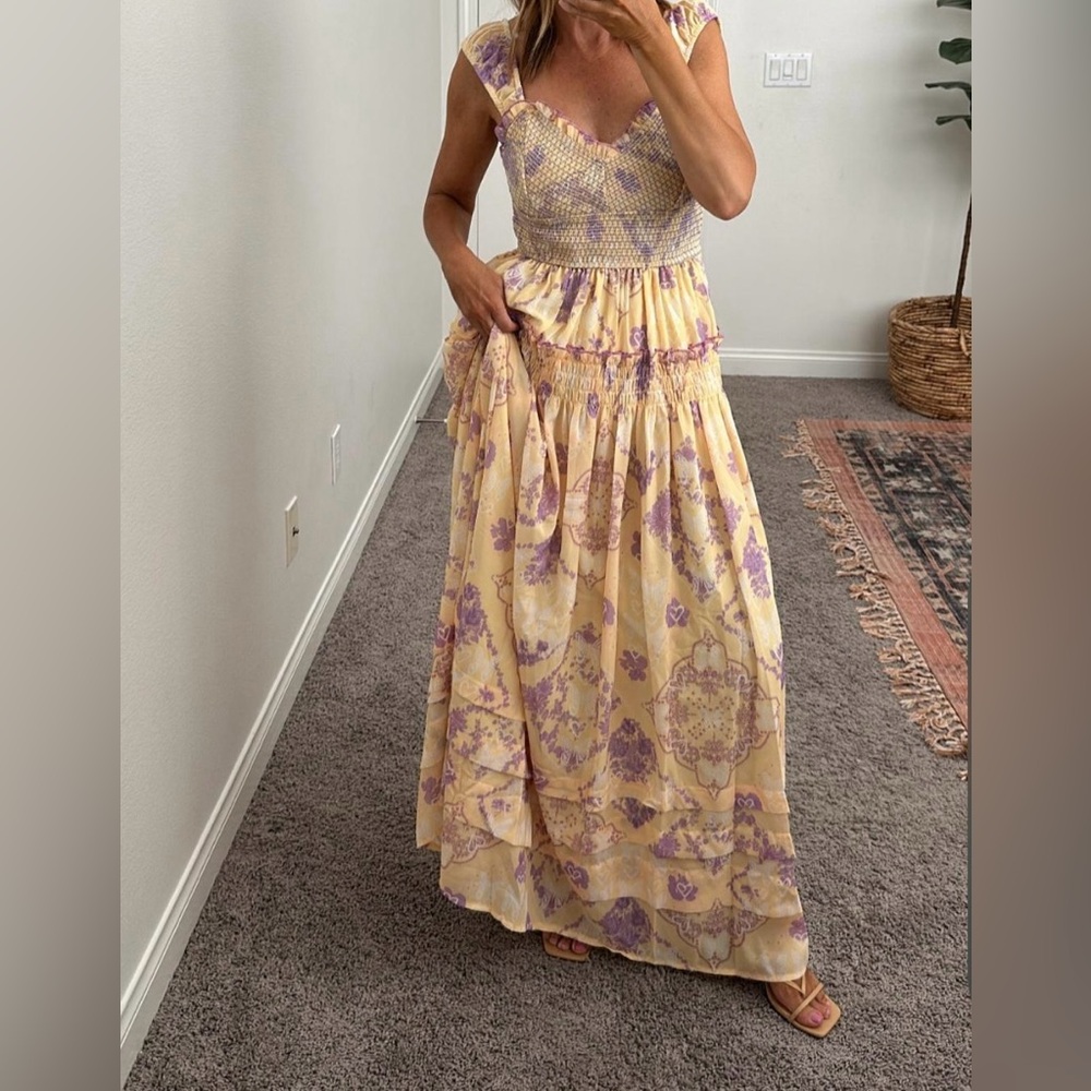 Yellow and purple dress size small